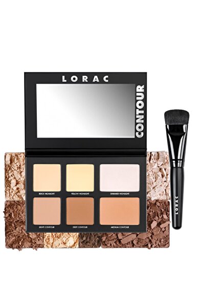 lorac مجموعة لوحة وفرشاة تحديد الوجه متعددة الألوان
