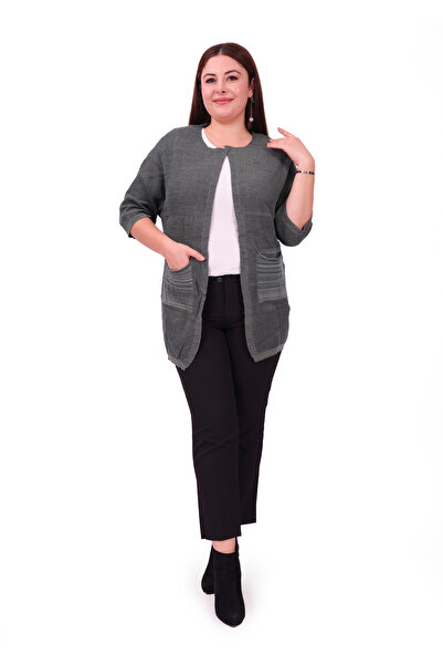 First Örme KADIN GÜNLÜK UZUN SİMLİ TRİKO HIRKA