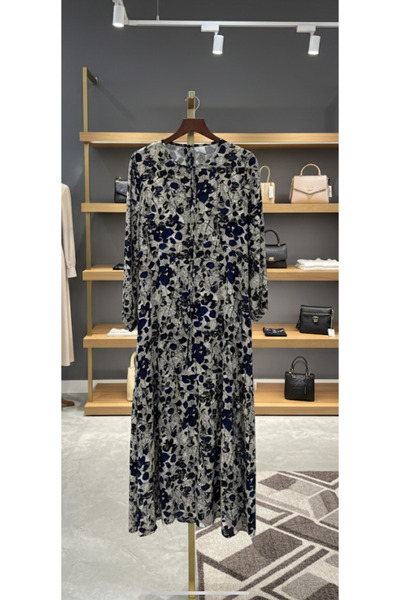 fariza tekstil Φόρεμα χιτζάμπ από βισκόζη με σχέδια FARİZA