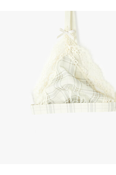 Koton Σουτιέν με λεπτομέρεια από δαντέλα, άνετο και χωρίς επένδυση, χωρίς επένδυση