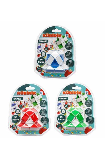 Luminoo ÖZEL TASARIM VE KOLEKSİYON KÜBİRİK 3 BOYUTLU ZEKA KÜPÜ SNAKE 36 PARÇA