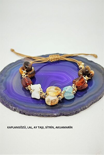 Empressco Colorful Scorpio Zodiac Natural Stone Natural Amorphous Bracelet