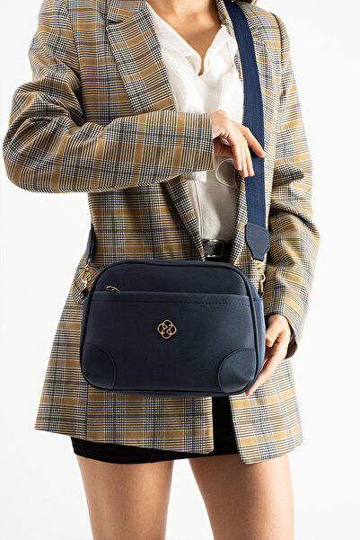 SHAKURA Kadın Lacivert Ayarlanabilir El ve Omuz Çantası