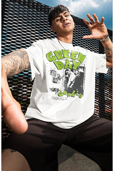 Fuddy Moda Μπλουζάκι Unisex με γράμματα Dookie, μπλουζάκι με λαιμόκοψη με θέμ...