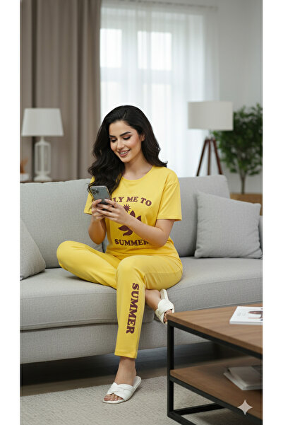 TIPTOPKSA FLY MY TO Women's Pajamas Plain Cotton