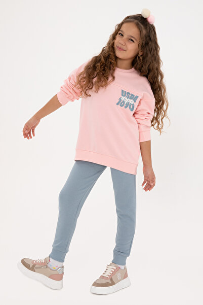 U.S. Polo Assn. Kız Çocuk Açık Pembe Eşofman Takımı 50318934-VR078