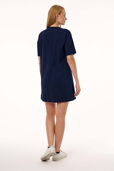 Galvanni Women's Navy Blue T-Shirt Dress - Pravete Navy