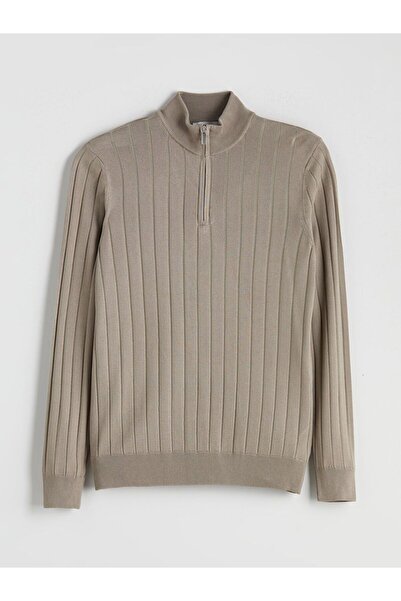 LC Waikiki Ανδρικό πλεκτό πουλόβερ με φερμουάρ LCW Vision ψηλός λαιμός