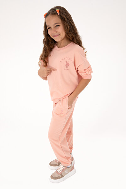 U.S. Polo Assn. Kız Çocuk Somon Eşofman Takımı 50318955-VR047