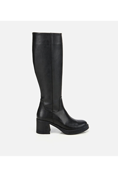 Hotiç Kadın Siyah Yüksek Topuklu Çizme
