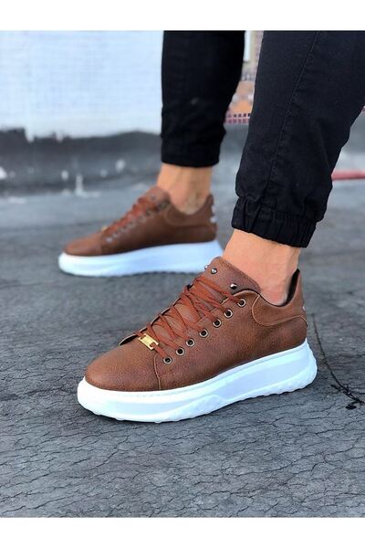 aradimtaradim Pantofi cu talpă înaltă pentru bărbați Wagoon WG501 Tan