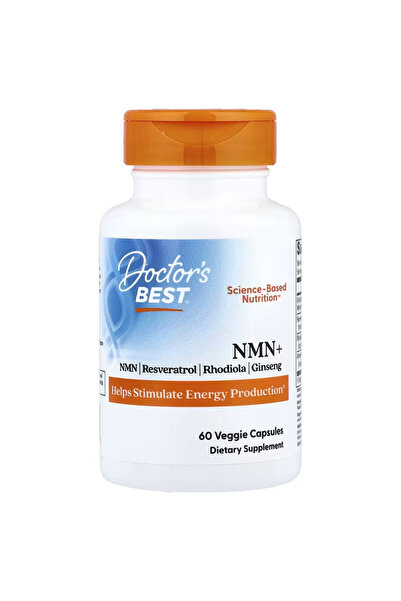 Doctor's Best NMN+ Nicotinamide Resveratrol Rhodiola Ginseng 60 Veggie Caps