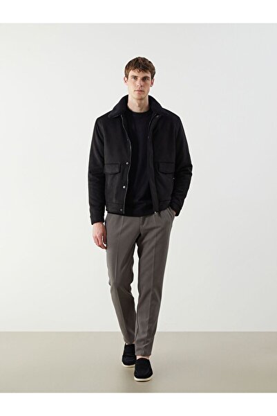 LC Waikiki SOUTHBLUE Стандартен модел мъжко палто с яка от велур