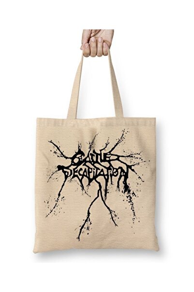 Toyaso Cattle Decapitation Металева біла тканинна сумка з довгими ручками Сумка для покупок Сумка для пляжу