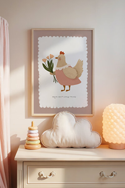 Posteria Tekli Doğal Ahşap Çerçeveli, Bili Bili Çocuk Odası Dekoru,El Yapımı ...