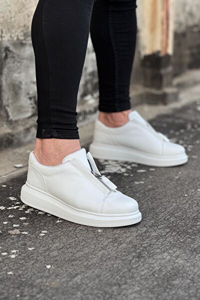 Byshoes Pantofi casual pentru bărbați Wagoon WG010 White Skin