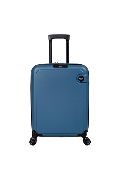 NASA U S Nasa U.s Mavi Çekçekli Sert Valiz NASA U.S KABİN BOY MAVİ