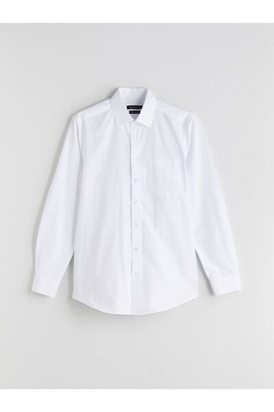 LC Waikiki قميص LCWAIKIKI الرسمي ذو المقاس العادي للرجال بأكمام طويلة