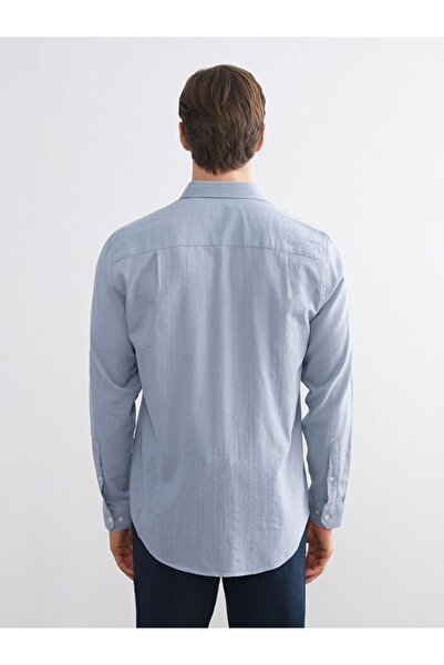 LC Waikiki LCWAIKIKI Classic Regular Fit Uzun Kollu Armürlü Erkek Gömlek