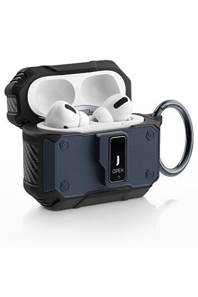 İncisoft Apple AirPods Pro 3.Nesil Uyumlu Askı Aparatlı Düğmeli Carbon Detayl...