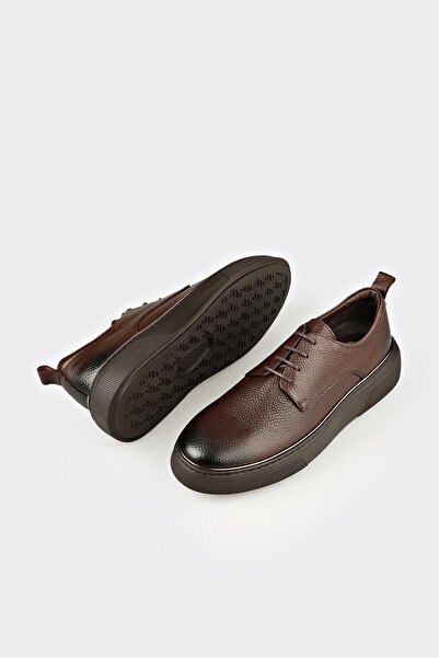 Elle Shoes Kahve Deri Erkek Günlük Ayakkabı