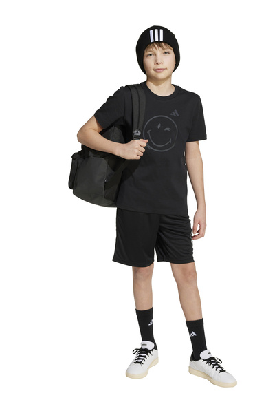 adidas Baskılı Siyah Erkek Çocuk T-Shirt JN2160 J SMI TEE