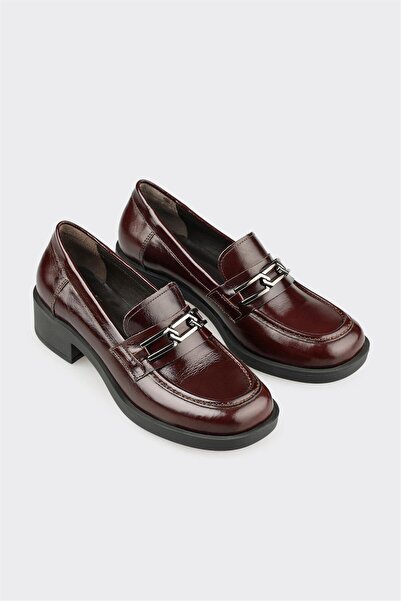 Elle Shoes Kahve Deri Kadın Topuklu Ayakkabı