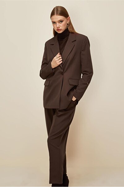 Alvina Kruvaze Collared Pants Suit 30540