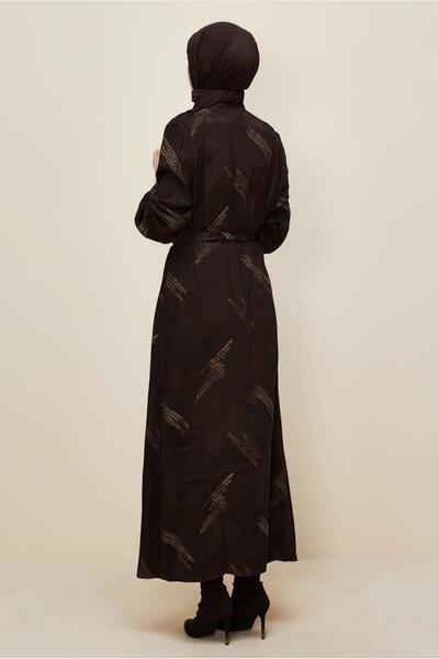 Alvina Brocade Detailed Jacquard Dress 46123