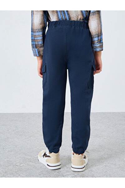 Styli Boys Navy Solid Cargo Joggers