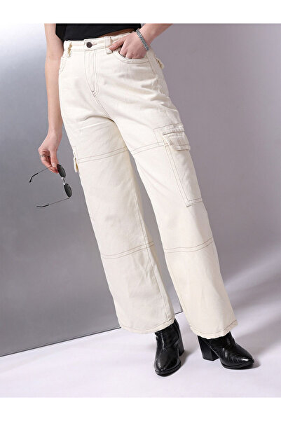 Freehand By Styli Women Relaxed Fit Cargo Jeans