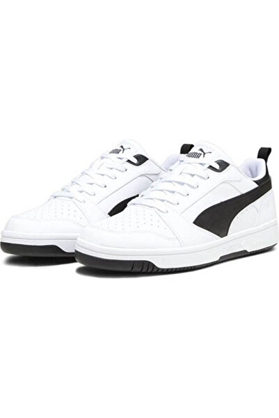 Puma Rebound V6 Low White Black Unisex Sneaker 392328-02