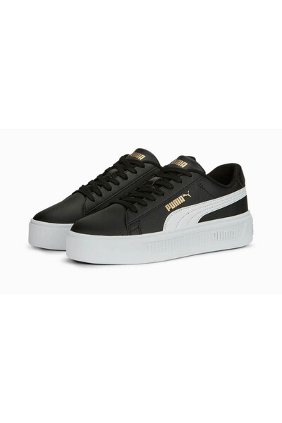 Puma Smash Platform V3 Siyah - Beyaz Kadın Sneaker 390758-02