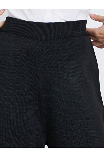 Styli Wide Leg Casual Knit Pants with Contrast Trim