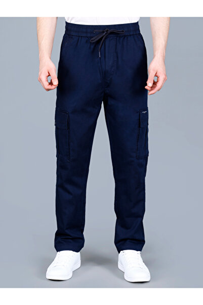 Fort Collins By Styli Men Solid Cargo Pants with Drawstring