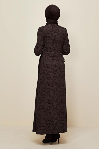 Alvina Shirt Collar Jacquard Dress 46122