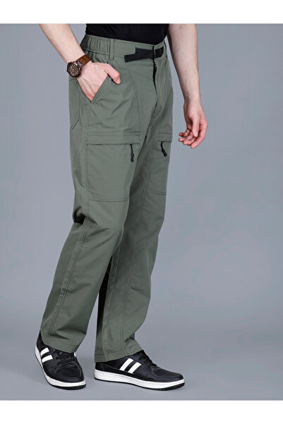 Fort Collins By Styli Men Zip Cargo Pocket Relaxed Fit Pants