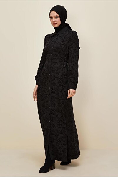 Alvina GÖMLEK YAKA JAKAR ELBİSE 46122