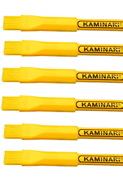 İfaş Tekstil Makina Kaminari Fırçalı Sarı Kalem Silinebilir Kumaş Kalemi 6 Adet Made in Japan