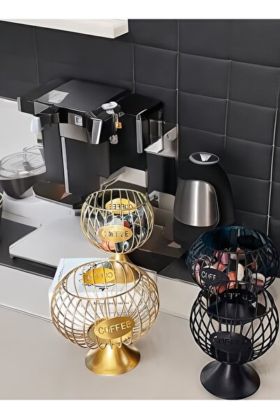 XIUWOO Coffee Capsule And Tea Bag Holder Storage Basket Holy Lady Cup Ornament - Black