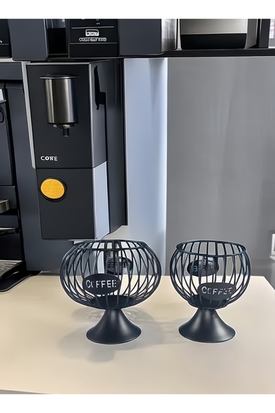 XIUWOO Coffee Capsule And Tea Bag Holder Storage Basket Holy Lady Cup Ornament - Black