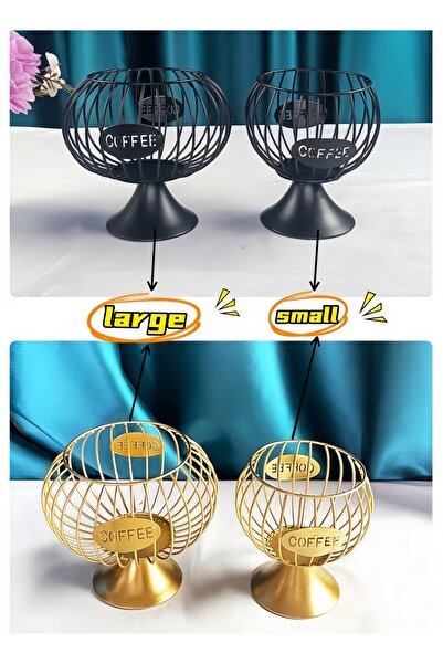 XIUWOO Coffee Capsule And Tea Bag Holder Storage Basket Holy Lady Cup Ornament - Gold