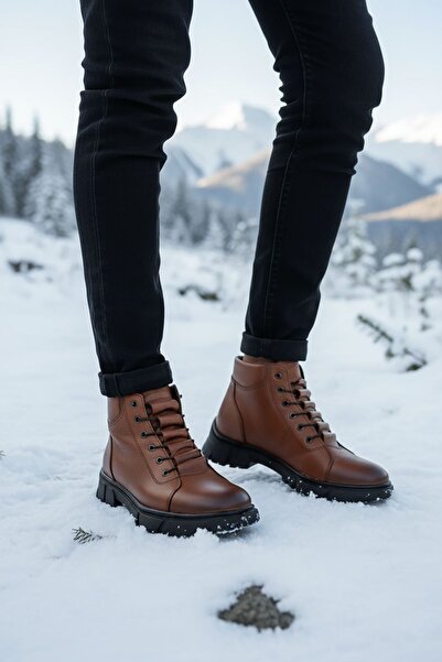 gizlitopuk حذاء بكعب مخفي بارتفاع 7 سم من الجلد الطبيعي باللون الأسود بدون أر...