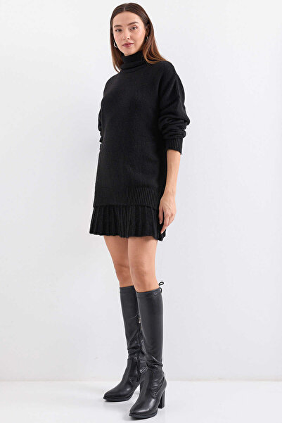 alita butik Turtleneck Knitwear Skirt Set