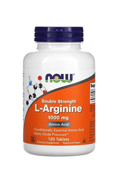 Now Foods ناو إل-أرجينين قوة مضاعفة ١٠٠٠ مجم - ١٢٠ قرصًا | ودعم رياضي