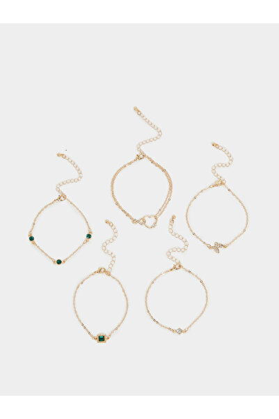 Styli مجموعة من 5 أساور على شكل قلب