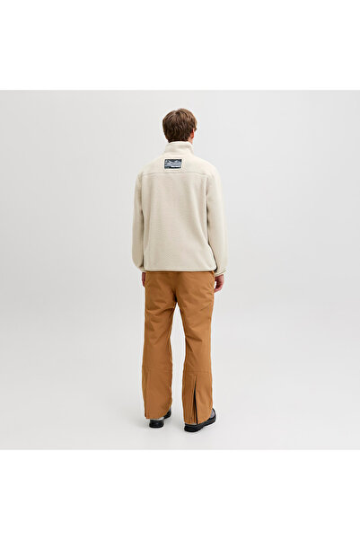 Jack & Jones Ανδρικό μπουφάν από φλις κρέμα Alpes (12284827-SLG)