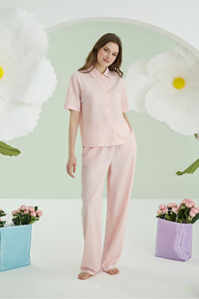 NBB Pink Striped Pajama Set
