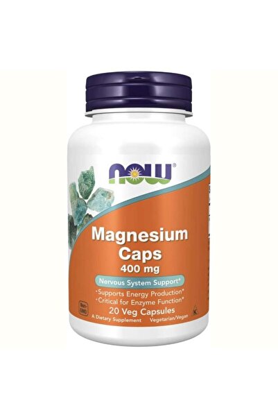 Now Foods كبسولات المغنيسيوم 400 ملغ 20 كبسولة نباتية