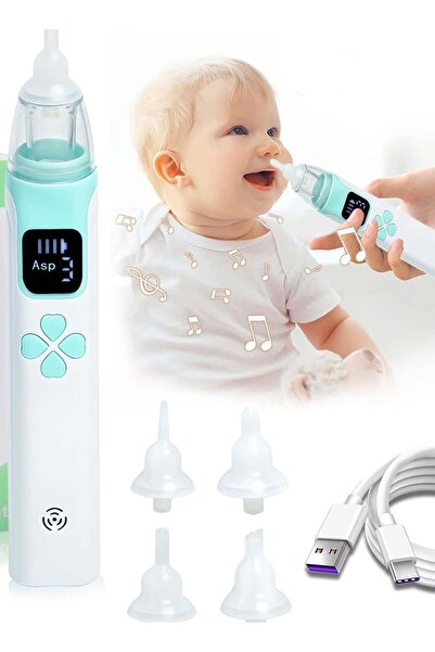 Kimaya شفاط أنف كهربائي صامت للأطفال، منظف أنف أوتوماتيكي مع أطراف أنف من الس...